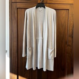 Barefoot Dreams Cozy Chic Ultra Lite Cardigan Sweater size M light grey